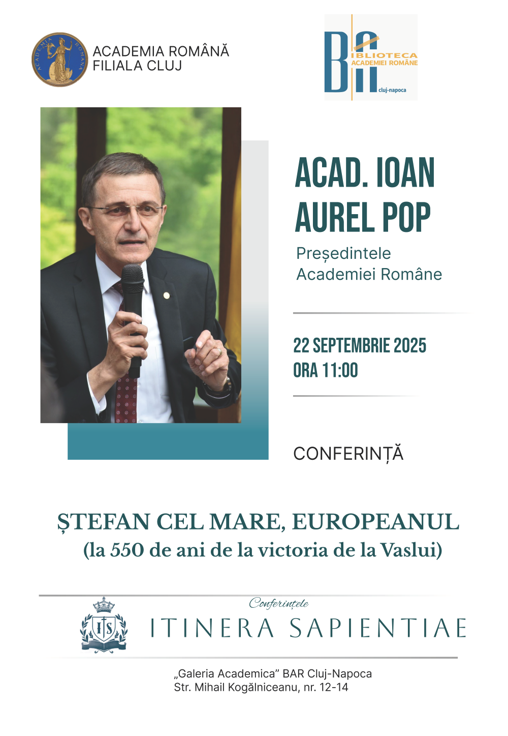 Conferință acad. Ioan-Aurel Pop